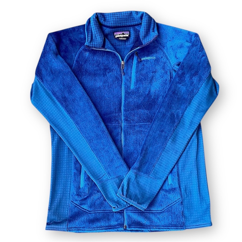 Vintage Patagonia Men’s Blue Full-Zip Fleece Jacket - Bright Royal Blue